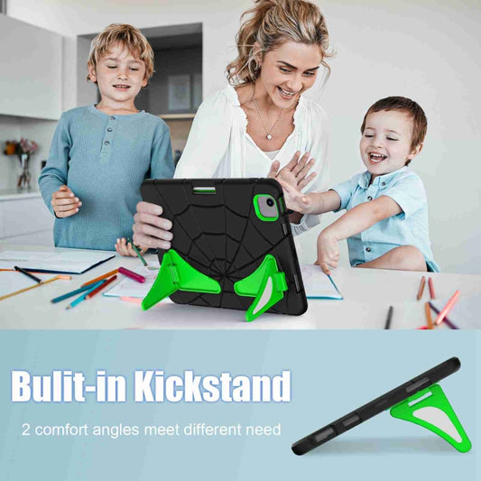 For iPad Air 11 2025 / 2024 Silicone + PC Shockproof Protective Tablet Case(Black Green) - iPad Air 11 2025 / 2024 Cases by buy2fix | Online Shopping UK | buy2fix