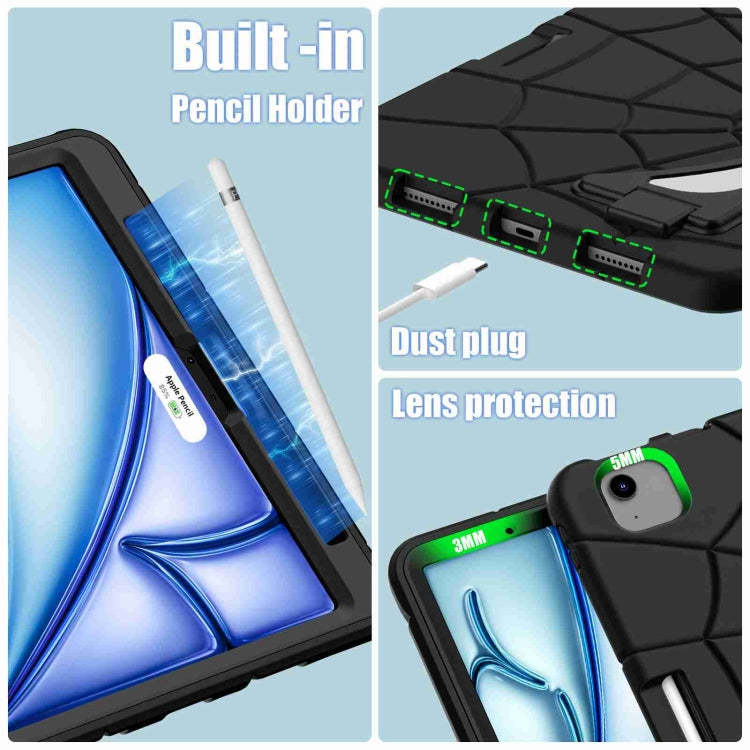 For iPad Air 11 2025 / 2024 Silicone + PC Shockproof Protective Tablet Case(Black) - iPad Air 11 2025 / 2024 Cases by buy2fix | Online Shopping UK | buy2fix