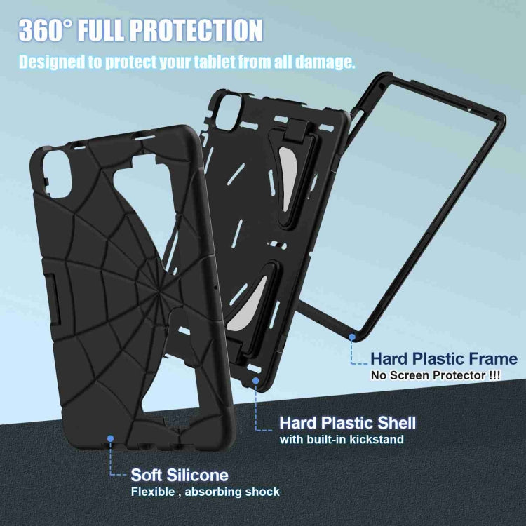 For iPad Air 11 2025 / 2024 Silicone + PC Shockproof Protective Tablet Case(Black) - iPad Air 11 2025 / 2024 Cases by buy2fix | Online Shopping UK | buy2fix