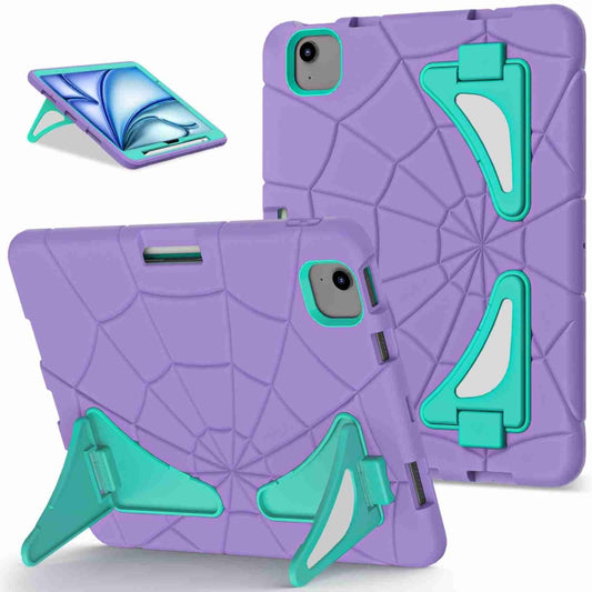 For iPad Air 11 2025 / 2024 Silicone + PC Shockproof Protective Tablet Case(Purple Mint Green) - iPad Air 11 2025 / 2024 Cases by buy2fix | Online Shopping UK | buy2fix