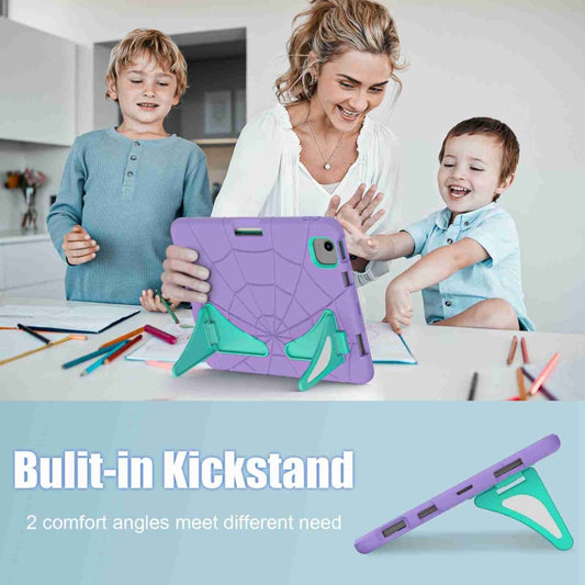 For iPad Air 11 2025 / 2024 Silicone + PC Shockproof Protective Tablet Case(Purple Mint Green) - iPad Air 11 2025 / 2024 Cases by buy2fix | Online Shopping UK | buy2fix