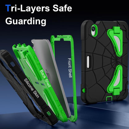 For iPad mini 2024 / mini 6 Silicone + PC Shockproof Protective Tablet Case(Black Green) - iPad mini 2024 Cases by buy2fix | Online Shopping UK | buy2fix