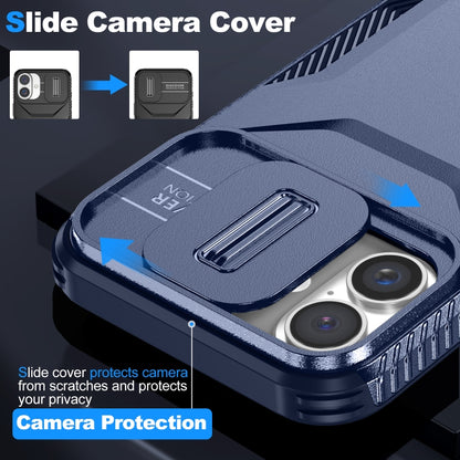 For iPhone 16 Sliding Camshield Phone Case(Blue) by buy2fix