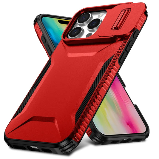 For iPhone 16 Pro Sliding Camshield Phone Case(Red) by buy2fix