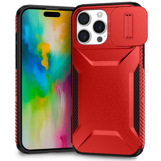 For iPhone 16 Pro Max Sliding Camshield Phone Case(Red) by buy2fix