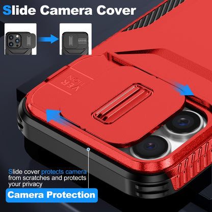 For iPhone 16 Pro Max Sliding Camshield Phone Case(Red) by buy2fix