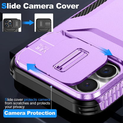 For iPhone 16 Pro Max Sliding Camshield Phone Case(Purple) by buy2fix