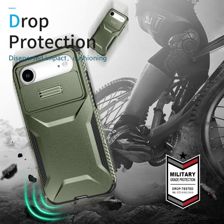 For iPhone Air Sliding Camshield Phone Case(Alpine Green) - iPhone Air Cases by buy2fix | Online Shopping UK | buy2fix