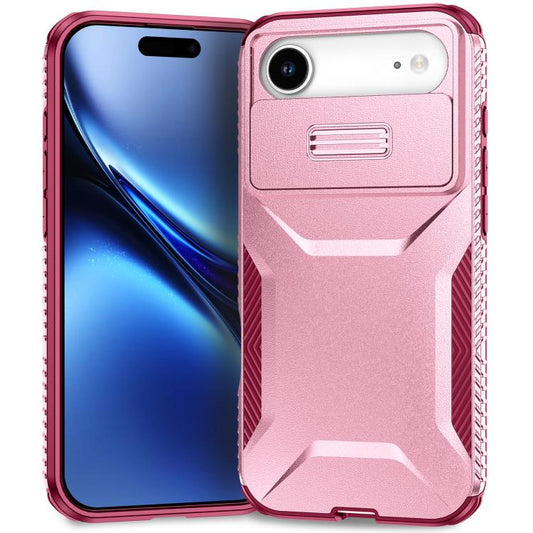 For iPhone Air Sliding Camshield Phone Case(Pink + Rose Red) - iPhone Air Cases by buy2fix | Online Shopping UK | buy2fix
