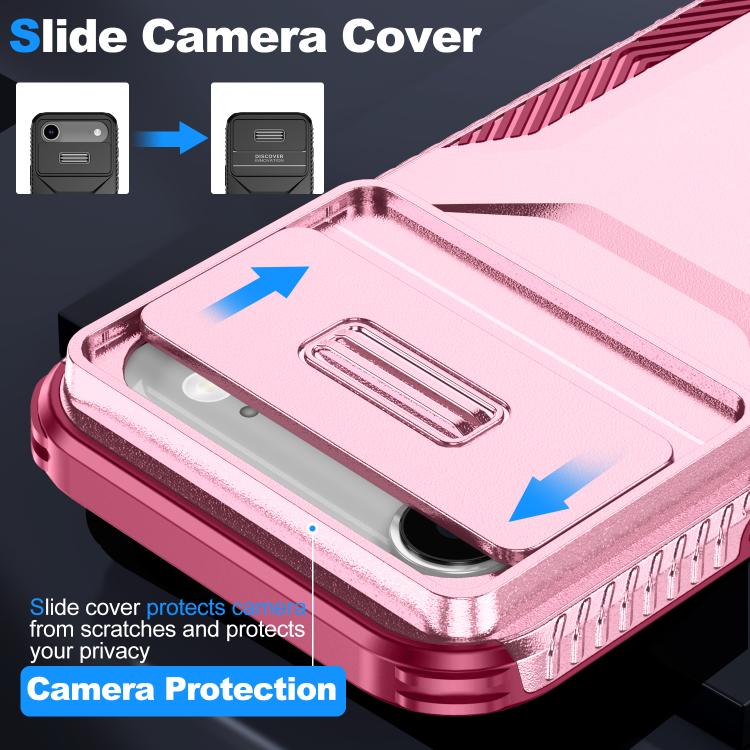 For iPhone Air Sliding Camshield Phone Case(Pink + Rose Red) - iPhone Air Cases by buy2fix | Online Shopping UK | buy2fix