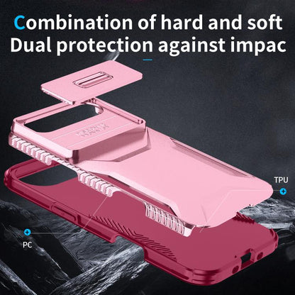 For iPhone Air Sliding Camshield Phone Case(Pink + Rose Red) - iPhone Air Cases by buy2fix | Online Shopping UK | buy2fix