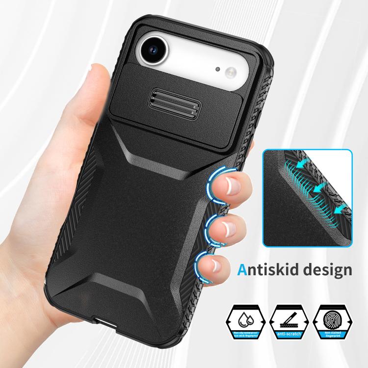 For iPhone Air Sliding Camshield Phone Case(Black) - iPhone Air Cases by buy2fix | Online Shopping UK | buy2fix