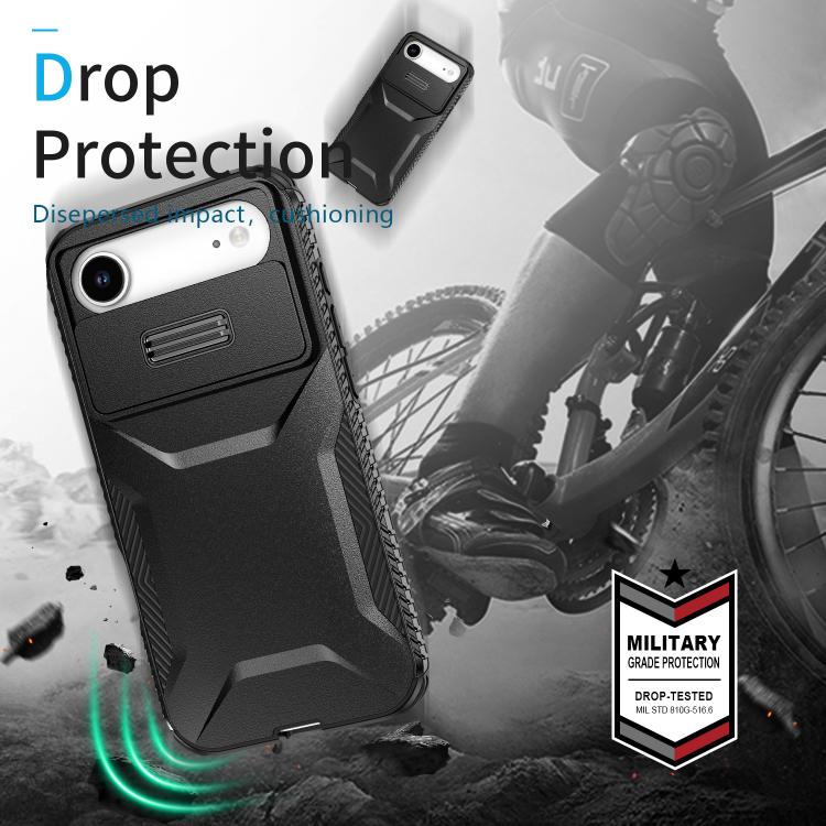 For iPhone Air Sliding Camshield Phone Case(Black) - iPhone Air Cases by buy2fix | Online Shopping UK | buy2fix
