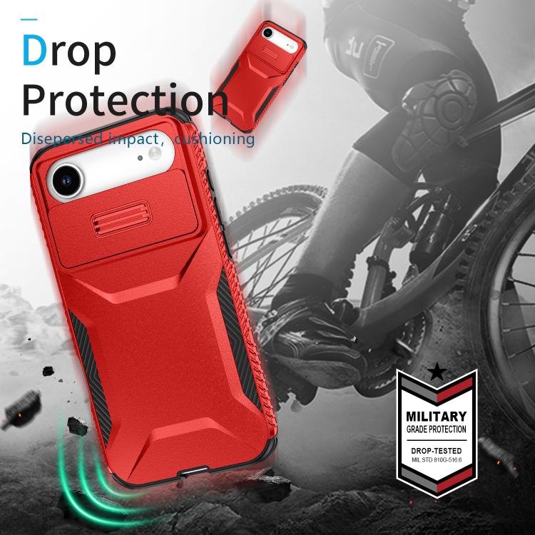 For iPhone Air Sliding Camshield Phone Case(Red) - iPhone Air Cases by buy2fix | Online Shopping UK | buy2fix