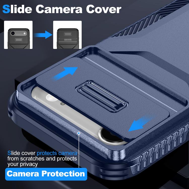 For iPhone Air Sliding Camshield Phone Case(Blue) - iPhone Air Cases by buy2fix | Online Shopping UK | buy2fix