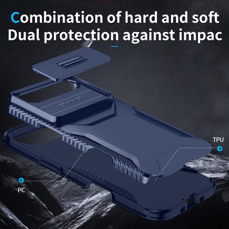 For iPhone Air Sliding Camshield Phone Case(Blue) - iPhone Air Cases by buy2fix | Online Shopping UK | buy2fix