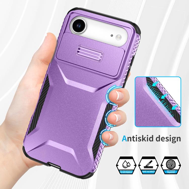 For iPhone Air Sliding Camshield Phone Case(Purple) - iPhone Air Cases by buy2fix | Online Shopping UK | buy2fix