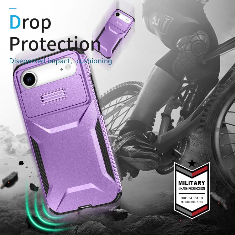 For iPhone Air Sliding Camshield Phone Case(Purple) - iPhone Air Cases by buy2fix | Online Shopping UK | buy2fix