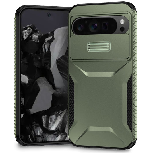 For Google Pixel 10 Pro XL / 9 Pro XL Sliding Camshield Phone Case(Alpine Green) - Google Cases by buy2fix | Online Shopping UK | buy2fix