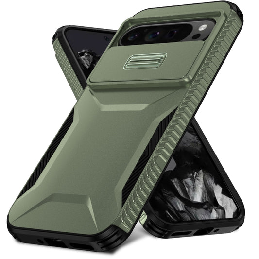 For Google Pixel 10 Pro XL / 9 Pro XL Sliding Camshield Phone Case(Alpine Green) - Google Cases by buy2fix | Online Shopping UK | buy2fix
