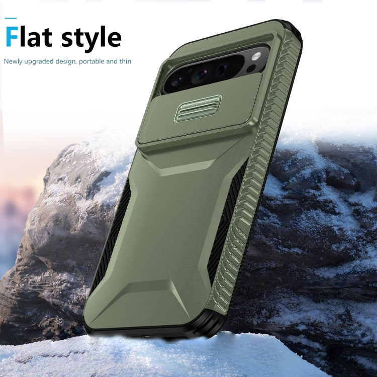 For Google Pixel 10 Pro XL / 9 Pro XL Sliding Camshield Phone Case(Alpine Green) - Google Cases by buy2fix | Online Shopping UK | buy2fix
