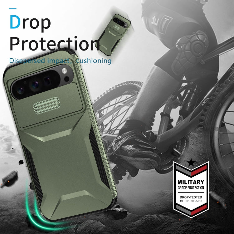 For Google Pixel 10 Pro XL / 9 Pro XL Sliding Camshield Phone Case(Alpine Green) - Google Cases by buy2fix | Online Shopping UK | buy2fix