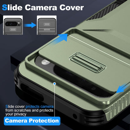 For Google Pixel 10 Pro XL / 9 Pro XL Sliding Camshield Phone Case(Alpine Green) - Google Cases by buy2fix | Online Shopping UK | buy2fix