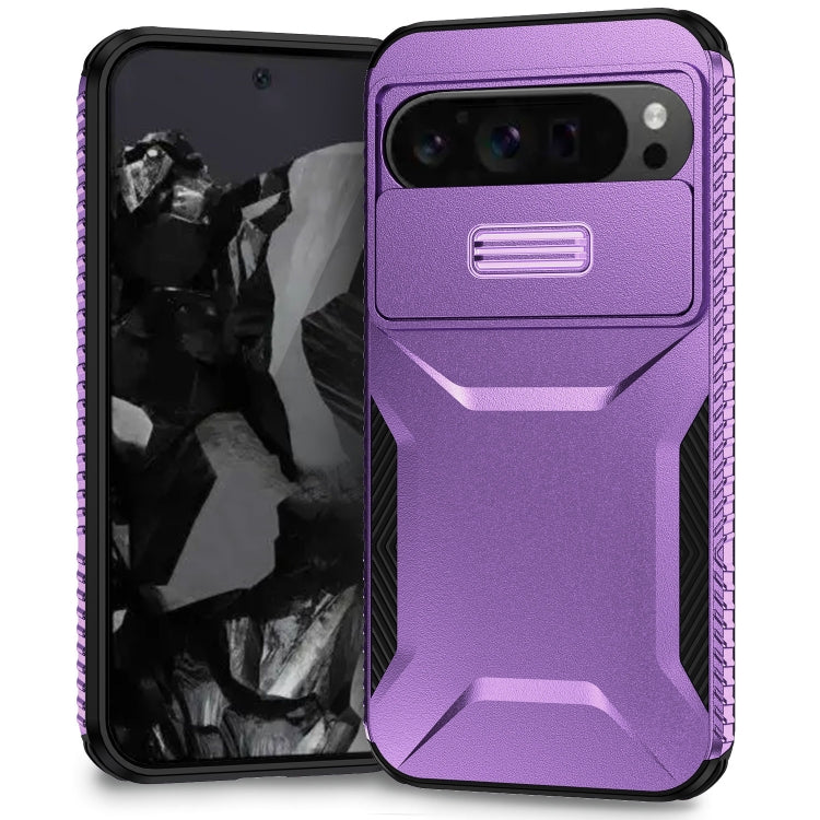 For Google Pixel 10 Pro XL / 9 Pro XL Sliding Camshield Phone Case(Purple) by buy2fix