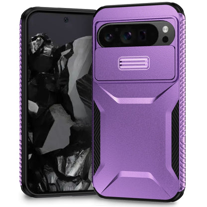For Google Pixel 10 Pro XL / 9 Pro XL Sliding Camshield Phone Case(Purple) by buy2fix