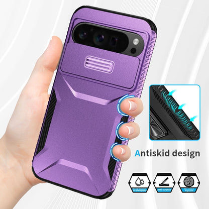 For Google Pixel 10 Pro XL / 9 Pro XL Sliding Camshield Phone Case(Purple) by buy2fix