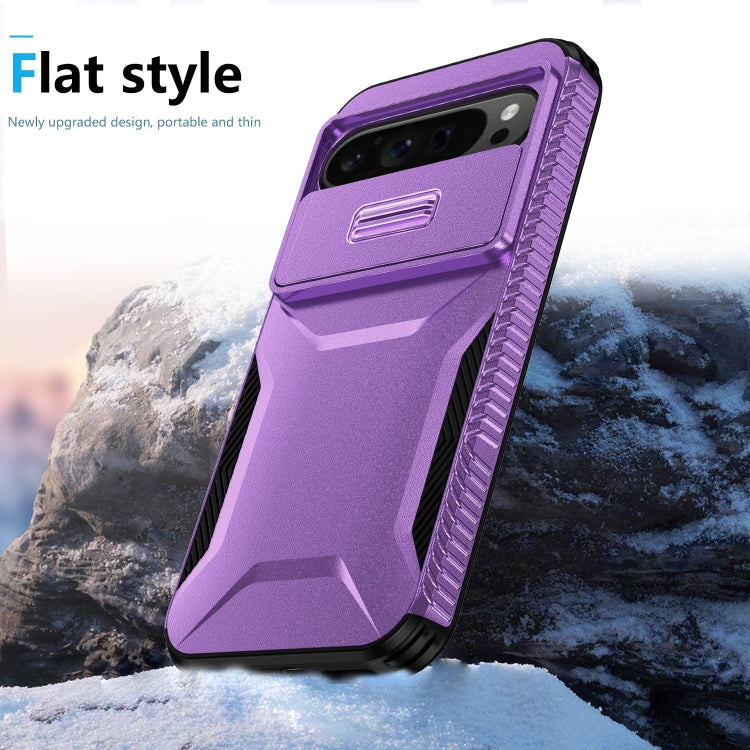 For Google Pixel 10 Pro XL / 9 Pro XL Sliding Camshield Phone Case(Purple) by buy2fix