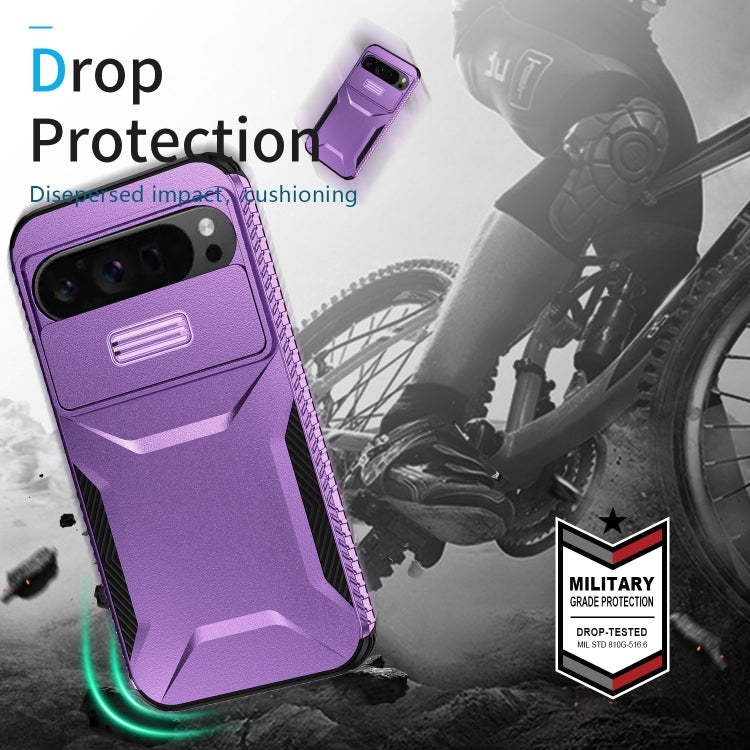 For Google Pixel 10 Pro XL / 9 Pro XL Sliding Camshield Phone Case(Purple) by buy2fix