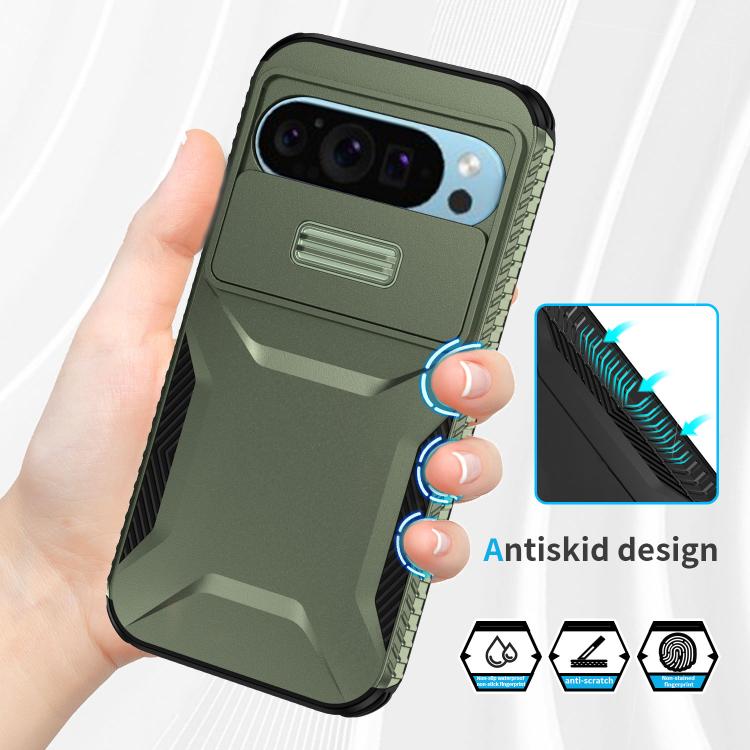 For Google Pixel 10 Pro / 10 / 9 Pro Sliding Camshield Phone Case(Alpine Green) - Google Cases by buy2fix | Online Shopping UK | buy2fix