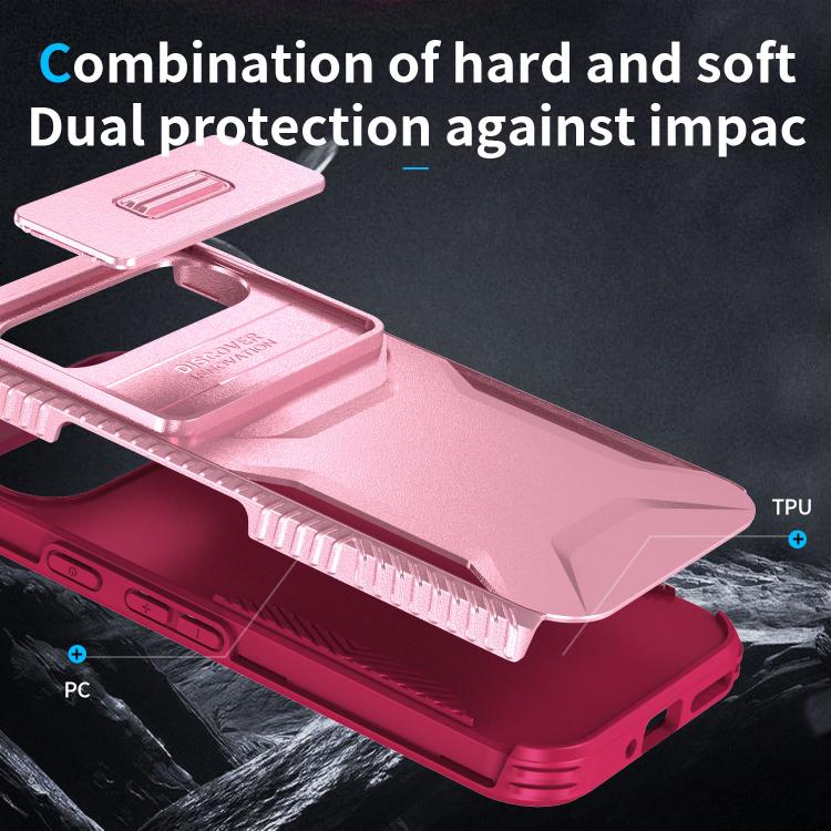 For Google Pixel 10 Pro / 10 / 9 Pro Sliding Camshield Phone Case(Pink + Rose Red) - Google Cases by buy2fix | Online Shopping UK | buy2fix