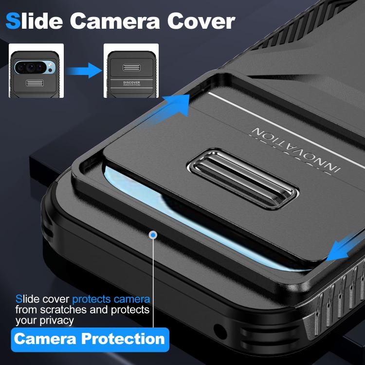 For Google Pixel 10 Pro / 10 / 9 Pro Sliding Camshield Phone Case(Black) - Google Cases by buy2fix | Online Shopping UK | buy2fix