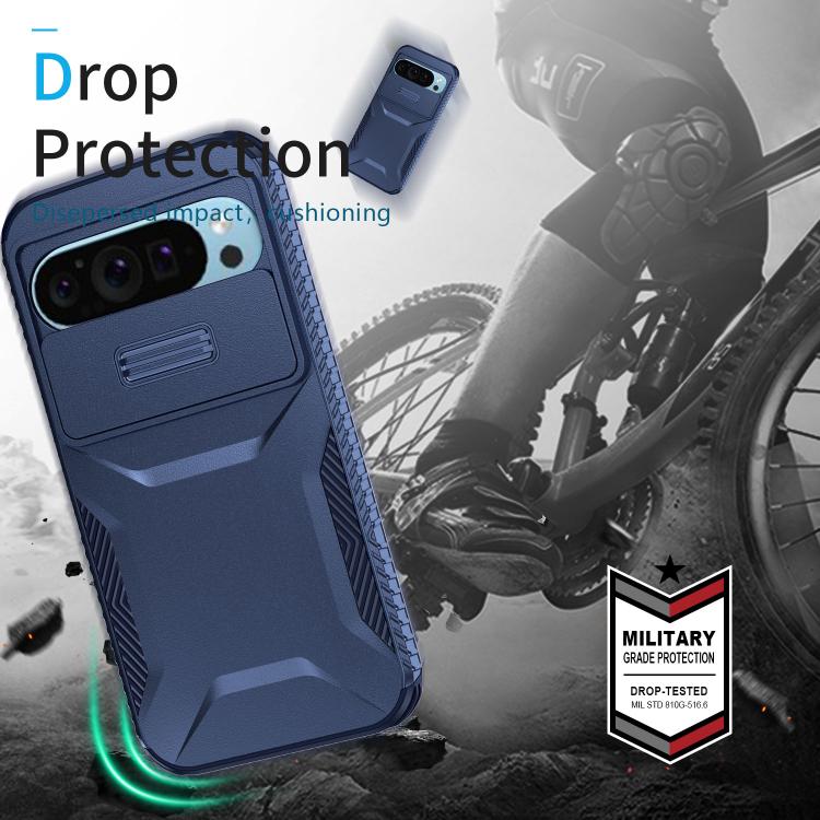 For Google Pixel 10 Pro / 10 / 9 Pro Sliding Camshield Phone Case(Blue) - Google Cases by buy2fix | Online Shopping UK | buy2fix