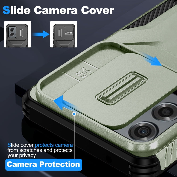 For Motorola Moto G Stylus 5G 2024 Sliding Camshield Phone Case(Alpine Green) by buy2fix