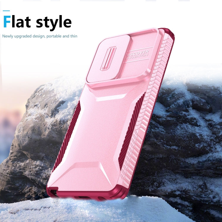 For Motorola Moto G Stylus 5G 2024 Sliding Camshield Phone Case(Pink + Rose Red) by buy2fix
