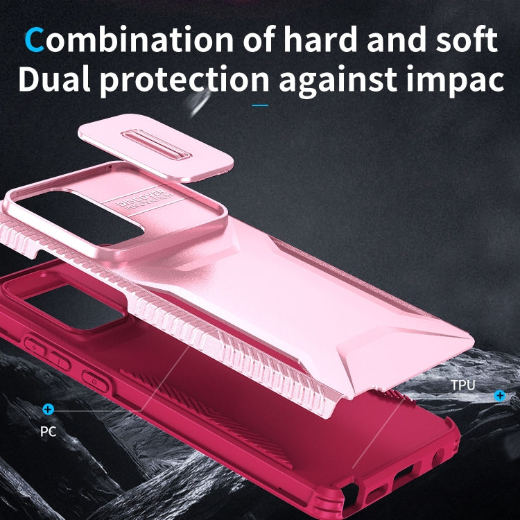 For Motorola Moto G Stylus 5G 2024 Sliding Camshield Phone Case(Pink + Rose Red) by buy2fix