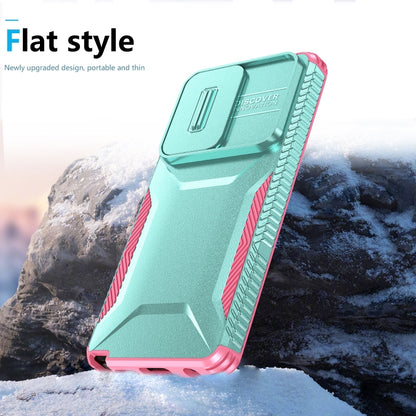 For Motorola Moto G Stylus 5G 2024 Sliding Camshield Phone Case(Grey Green + Pink) by buy2fix