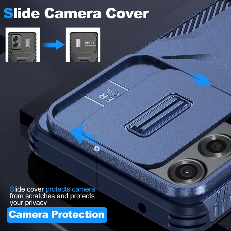 For Motorola Moto G Stylus 5G 2024 Sliding Camshield Phone Case(Blue) by buy2fix