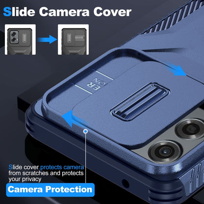 For Motorola Moto G Stylus 5G 2024 Sliding Camshield Phone Case(Blue) by buy2fix