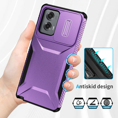 For Motorola Moto G Stylus 5G 2024 Sliding Camshield Phone Case(Purple) by buy2fix