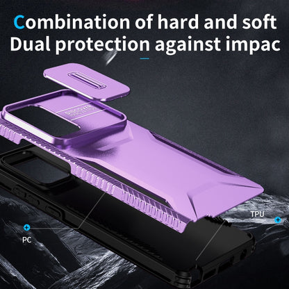 For Motorola Moto G Stylus 5G 2024 Sliding Camshield Phone Case(Purple) by buy2fix