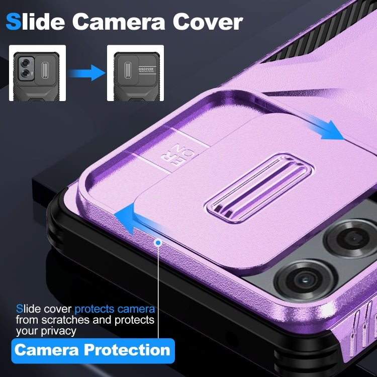 For Motorola Moto G Stylus 5G 2024 Sliding Camshield Phone Case(Purple) by buy2fix