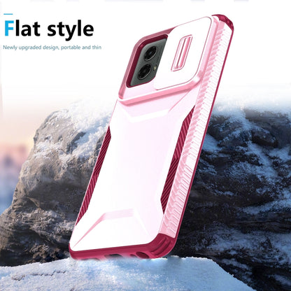 For Motorola Moto G 5G 2024 Sliding Camshield Phone Case(Pink + Rose Red) by buy2fix
