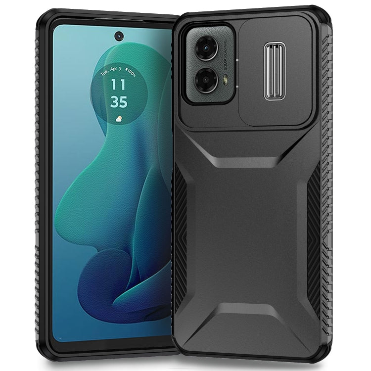 For Motorola Moto G 5G 2024 Sliding Camshield Phone Case(Black) by buy2fix