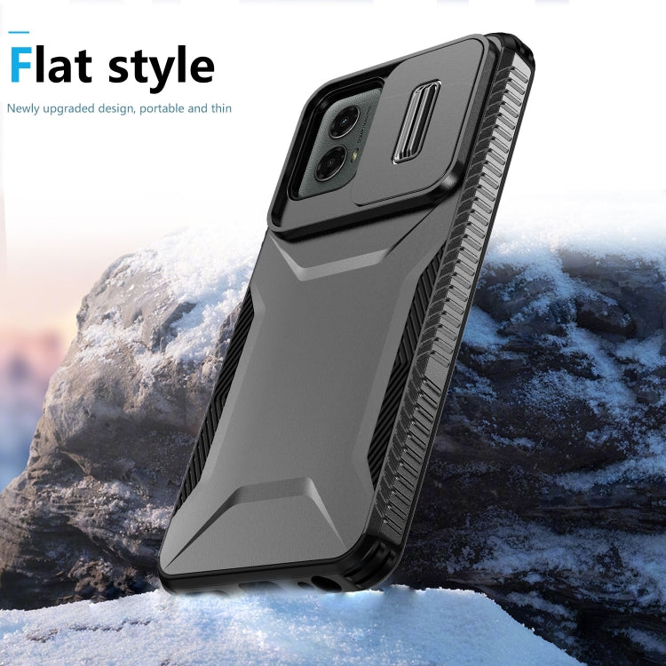 For Motorola Moto G 5G 2024 Sliding Camshield Phone Case(Black) by buy2fix