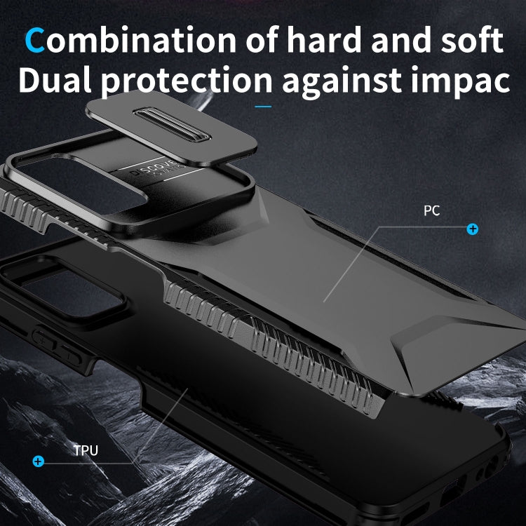 For Motorola Moto G 5G 2024 Sliding Camshield Phone Case(Black) by buy2fix