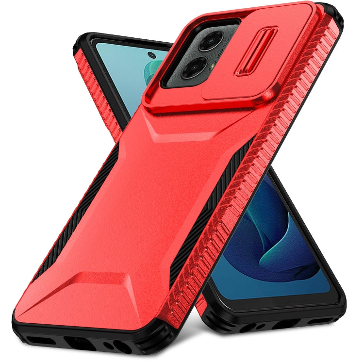 For Motorola Moto G 5G 2024 Sliding Camshield Phone Case(Red) by buy2fix